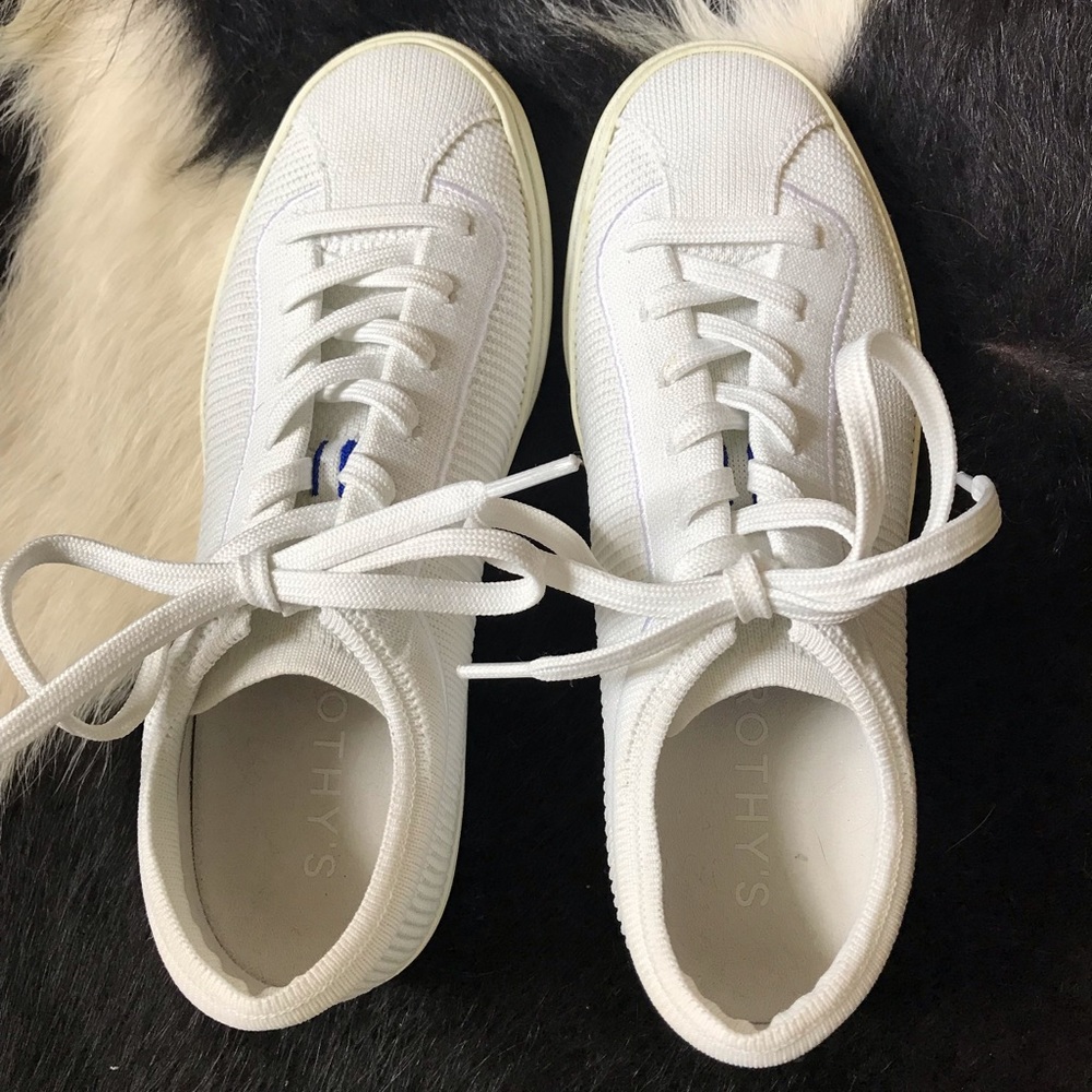Rothy’s white sneakers size 8